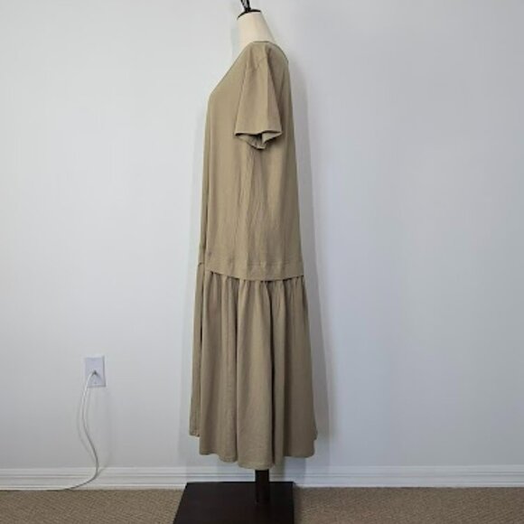 FREE PEOPLE herron drop-waist maxi dress taupe brown Sz XS NEW - Picture 5 of 10